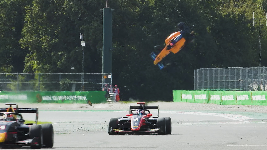 Alex Peroni walks away from huge F3 crash at Monza