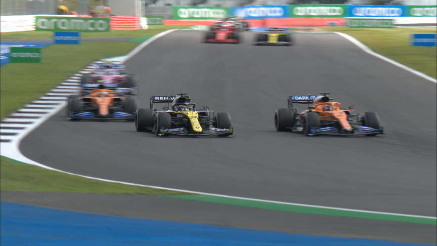 Great Britain 2020: Norris overtakes Ricciardo in three-way battle