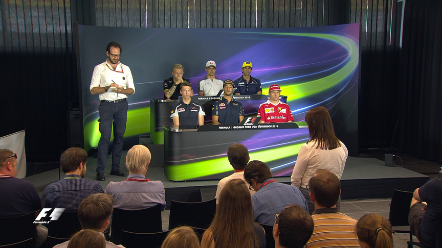 The drivers face the press in Austria 2016