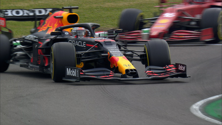 2021 Emilia Romagna Grand Prix: Vertsappen slides and Tsunoda spins at restart