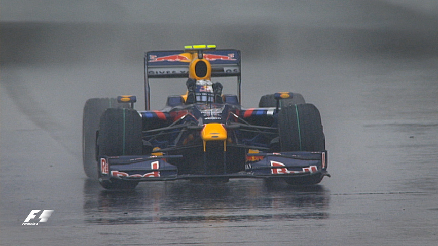 F1 VAULT: Vettel walks on water for first Red Bull win