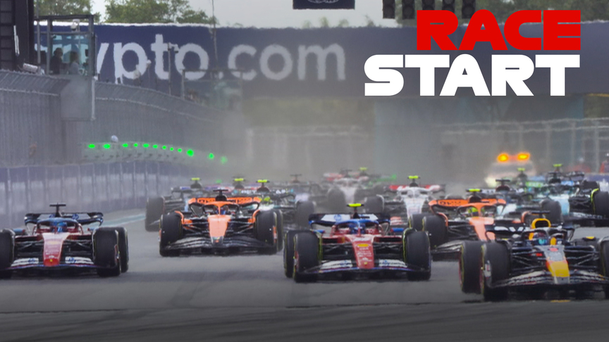 2024 Miami Grand Prix: Perez overshoots Turn 1 and almost hits Verstappen on the race start