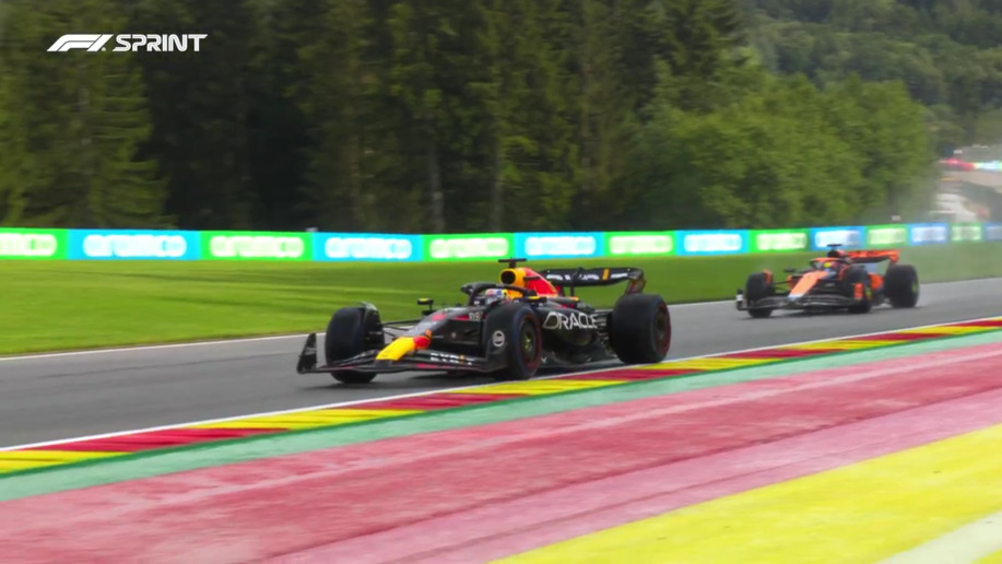2023 Belgian GP Sprint: Leader Verstappen stays out as a host of drivers pit on the rolling start at Spa