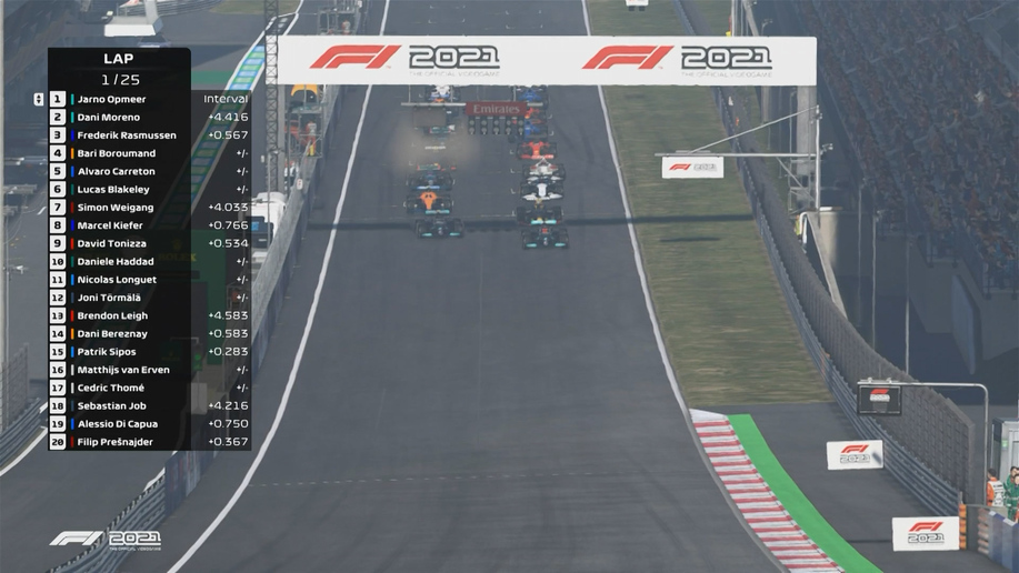 2021 F1 Esports Series Pro Championship Round 3: Red Bull Ring, Austria
