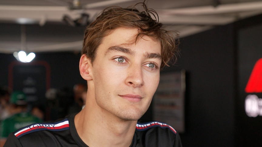 Russell happy with close encounters with team mate Hamilton at Suzuka: ‘It’s all part of racing’