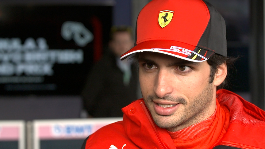 Carlos Sainz 'feeling at home with the car' after securing maiden pole for British GP