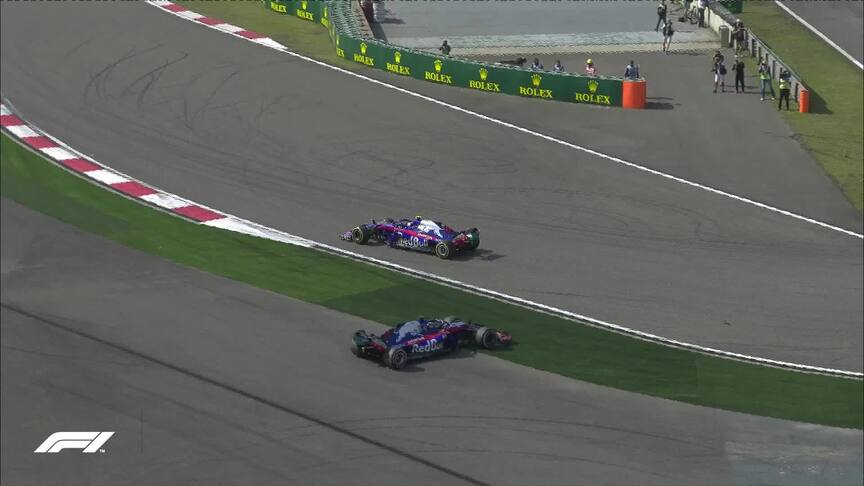 RACE: Team mates Gasly and Hartley collide