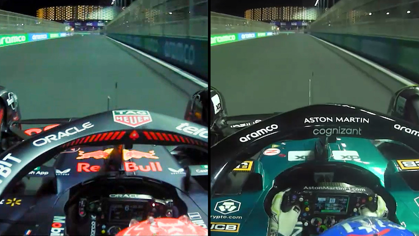 SIDE-BY-SIDE: Where Verstappen had the edge over Alonso in second practice at Jeddah