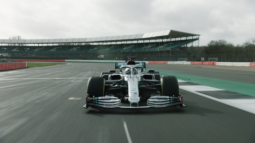 Mercedes shakedown 2020 car at Silverstone