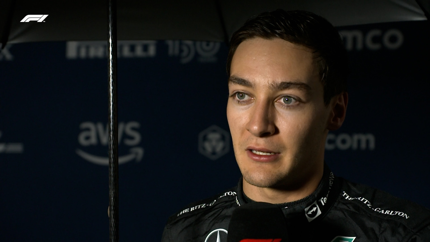 Russell reveals he broke his headrest in gravel trap trip that brought out red flags in Brazil