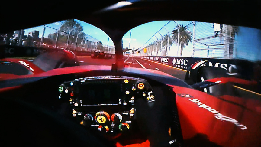 VISOR CAM: Carlos Sainz experiences porpoising in Australian GP first practice
