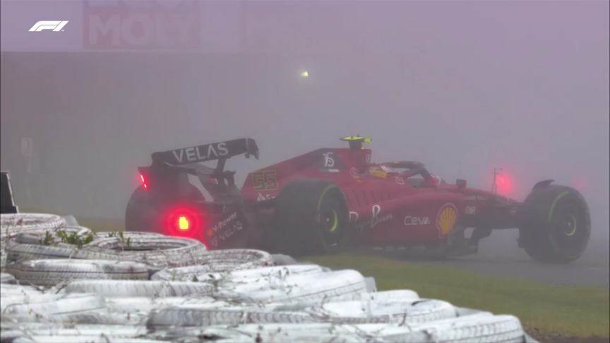 2022 Japanese Grand Prix: Verstappen holds off Leclerc as Sainz crashes out on chaotic wet race start at Suzuka