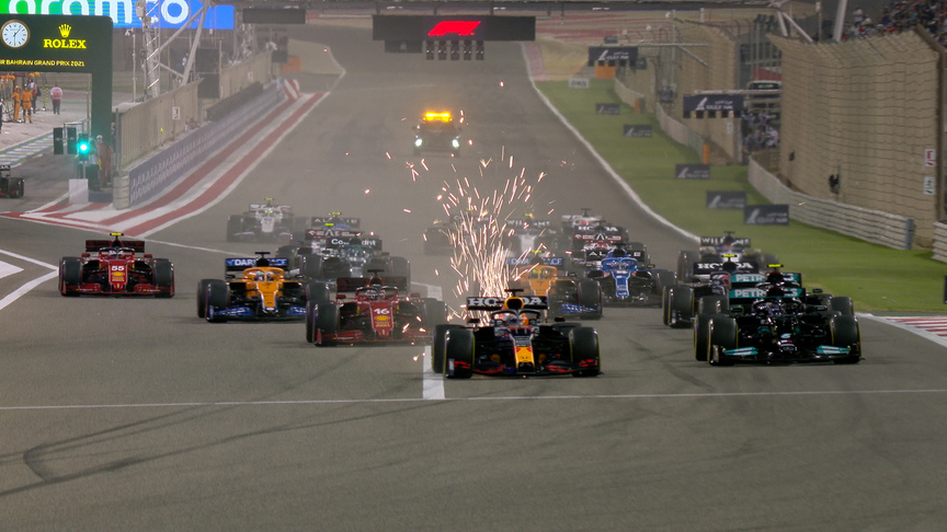 2021 Bahrain Grand Prix: Mazepin spins off at race start
