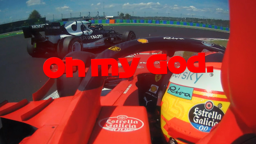 2021 Hungarian GP Qualifying: Sainz impedes Tsunoda at pit lane exit