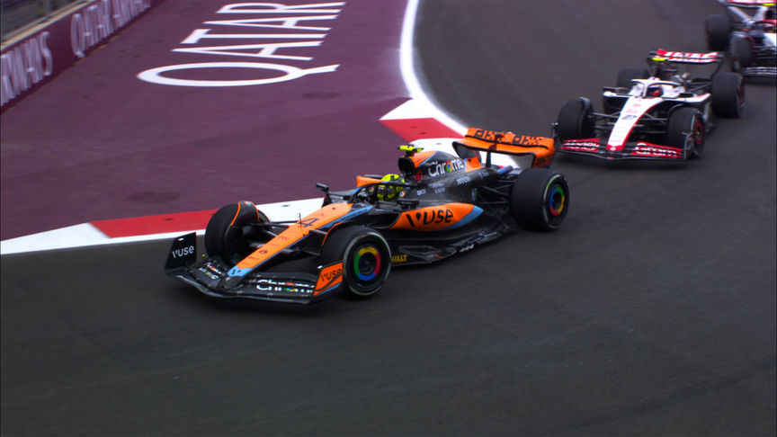 2023 Azerbaijan Grand Prix: Norris battles past Hulkenberg for final points place