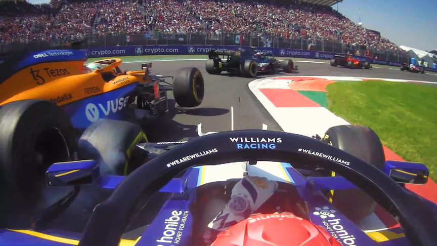 2021 Mexico City Grand Prix: Onboard for George Russell's impressive start