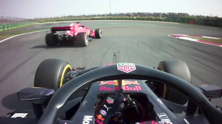 China 2018: Onboard - Verstappen crashes into Vettel
