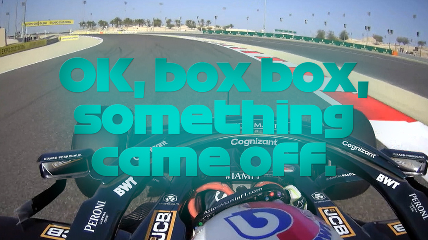 2021 Bahrain GP FP3: Vettel hit in face by flying car part