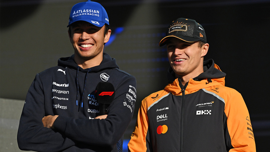 2025 Las Vegas GP: Lando Norris, Oscar Piastri, Carlos Sainz and Alex Albon meet the fans on stage