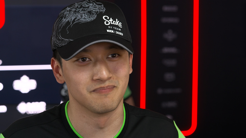 Zhou glad to have 'saved it' after a big 360 in Turn 4 