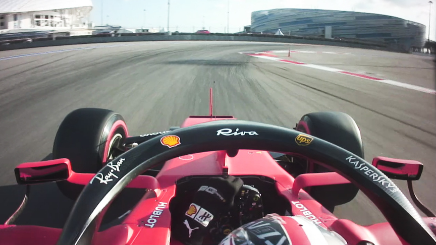 ONBOARD: Charles Leclerc's Russian Pirelli pole position lap