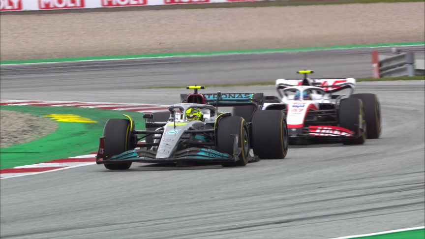 2022 Austrian Grand Prix: Schumacher overtakes Hamilton on Lap 5, before Hamilton hits back 10 laps later