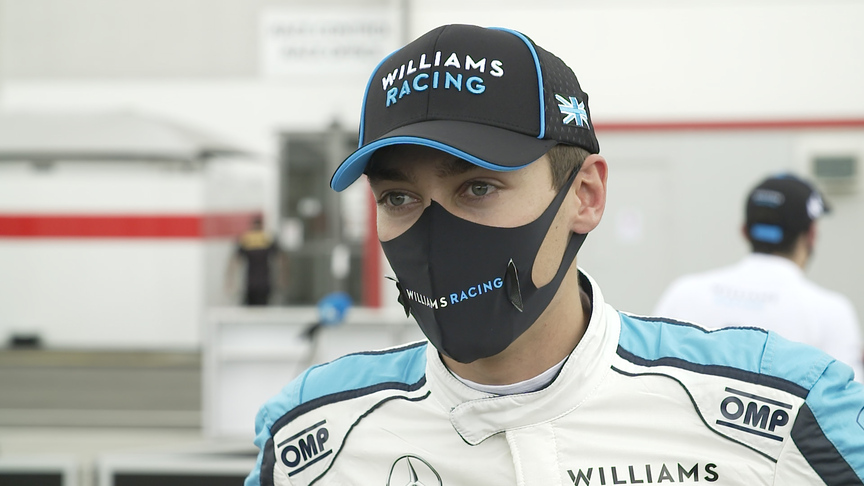 George Russell 'ecstatic' with his Q1 flying lap