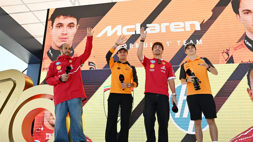 2025 Mexico City GP: The Fanzone crowd goes wild for the Ferrari and McLaren drivers
