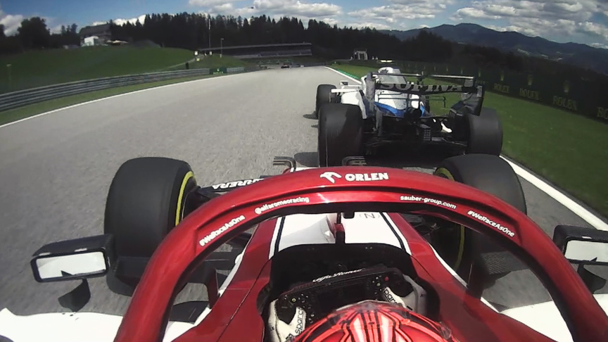 Styrian Grand Prix: Raikkonen's stunning pass on Latifi