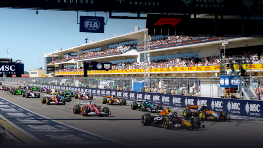 2025 United States Grand Prix: Leclerc snatches P2 from Norris on the race start