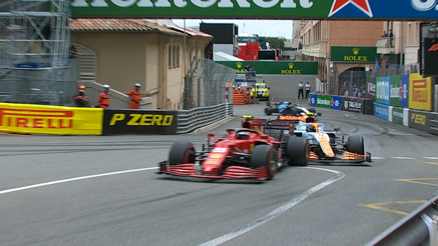 2021 Monaco GP FP3: Sainz and Norris almost collide