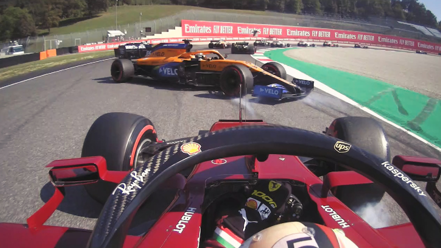 2020 Tuscan Grand Prix: Vettel runs into Sainz