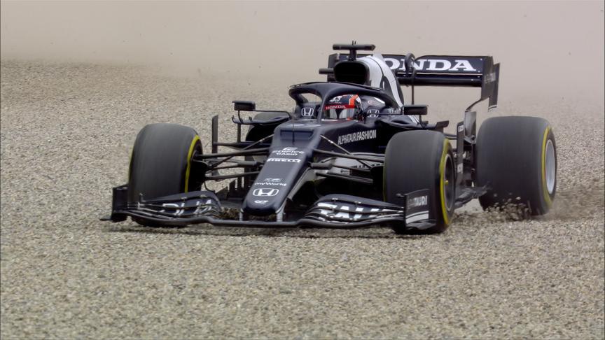 2021 Austrian GP FP1: Tsunoda skitters through the gravel at Red Bull Ring