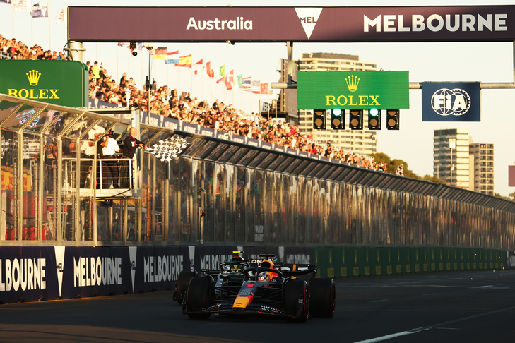2023 Australian Grand Prix: Verstappen crosses the line to take his second victory of the season at Albert Park