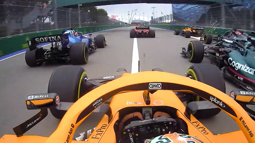 ONBOARD: Ricciardo passes Hamilton and Alonso in brilliant first lap at Russian GP