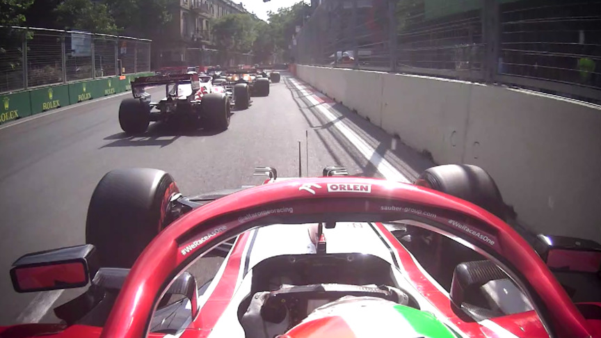 2021 Azerbaijan Grand Prix: Onboard with Giovinazzi from back of the grid