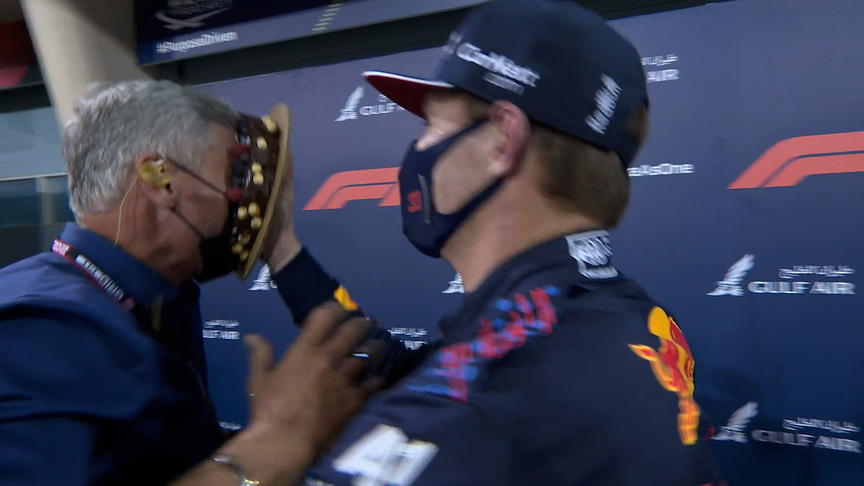 2021 Bahrain GP Qualifying: Coulthard gets birthday cake in the face from Verstappen