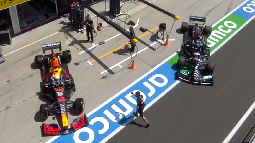 2021 Hungarian GP FP1: Red Bull release Verstappen into Hamilton’s path in pit lane