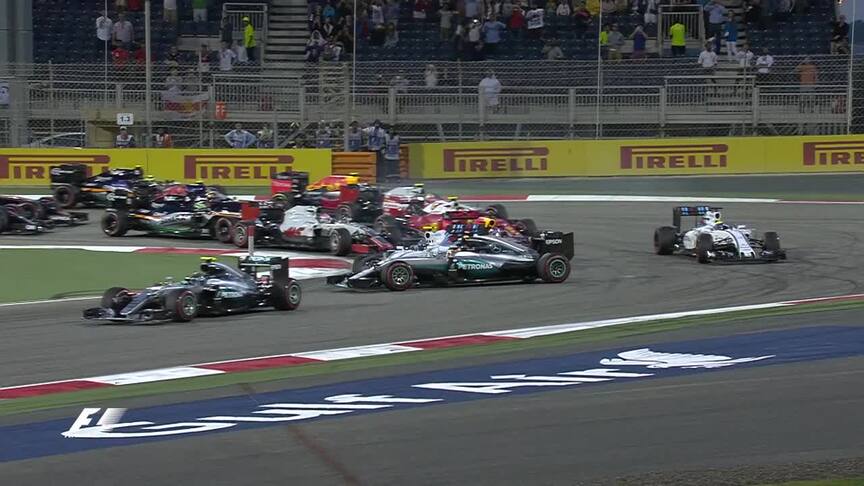 Bottas and Hamilton's view on their Turn 1 collision
