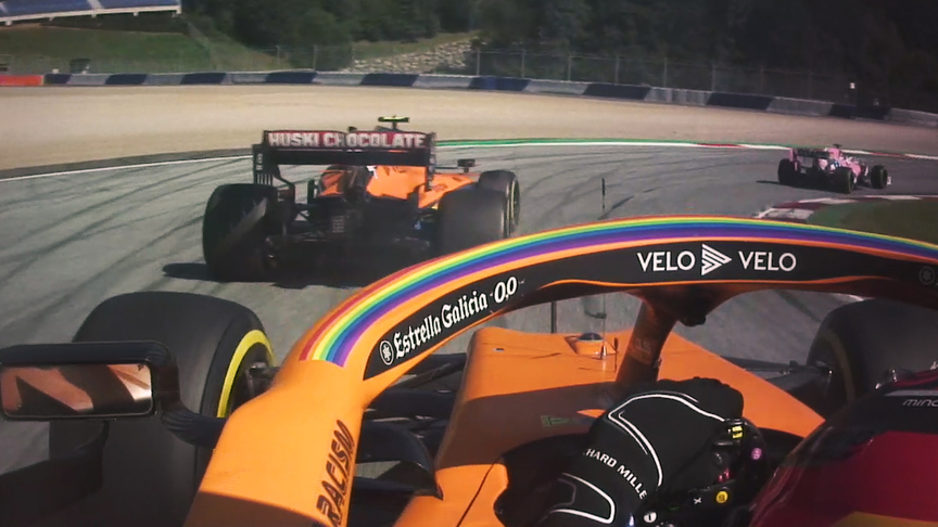 ONBOARD: Sainz and Norris battle it out at Austria