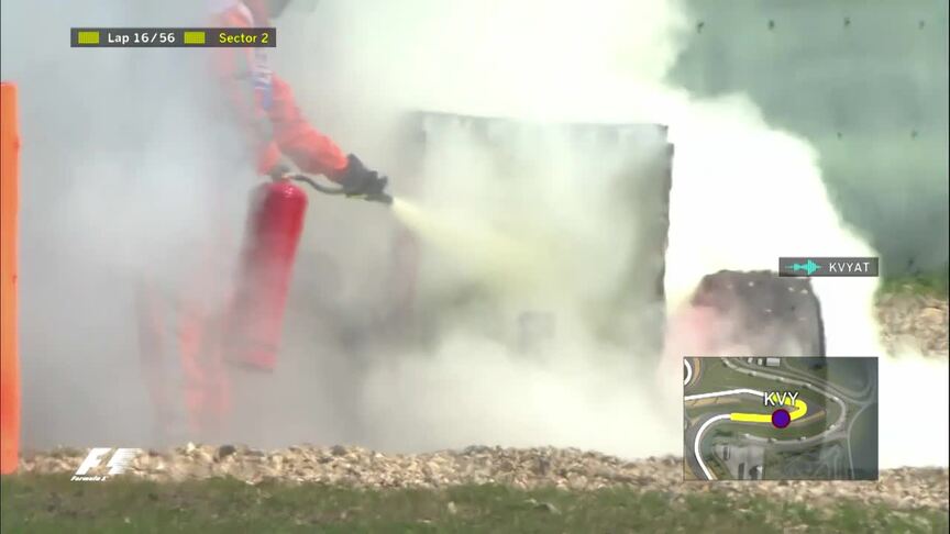 Breaking news: failure ends Kvyat's Chinese GP