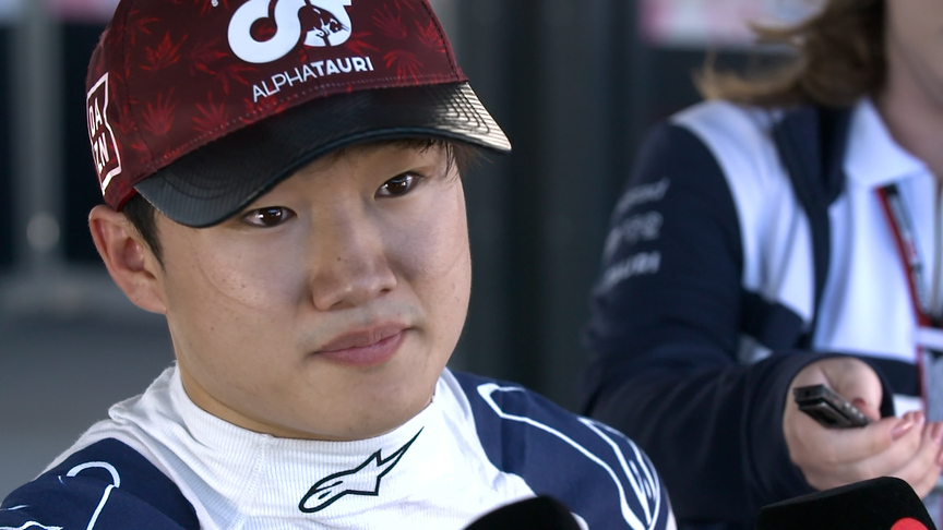 'I just pushed too much on the pit exit' explains Tsunoda after his Lap 49 crash