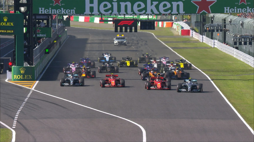 Japanese GP: Verstappen and Leclerc collide in dramatic start