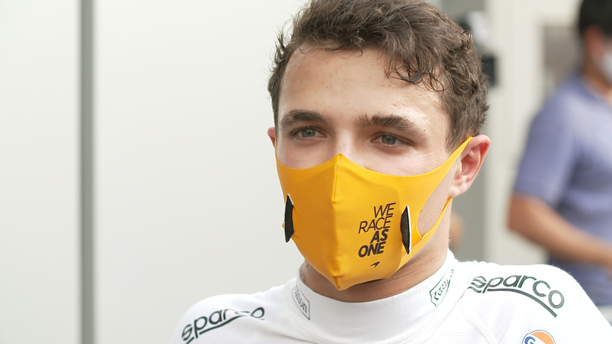 Lando Norris 'not disappointed' to start Russian GP in P8 