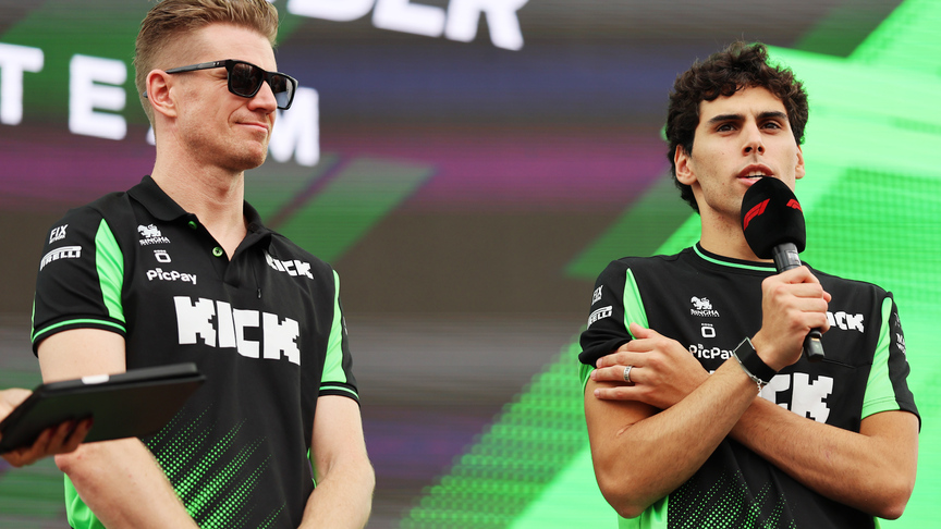 2025 Abu Dhabi GP: The Sauber drivers meet the crowd on the Fanzone stage