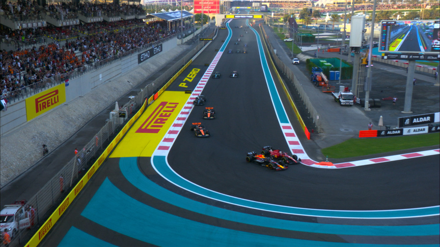 2023 Abu Dhabi Grand Prix: Verstappen and Leclerc in thrilling battle for the lead on Lap 1