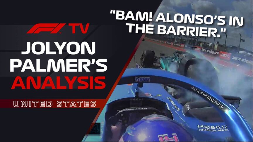 Jolyon Palmer's Analysis: Fernando's scary shunt in Austin
