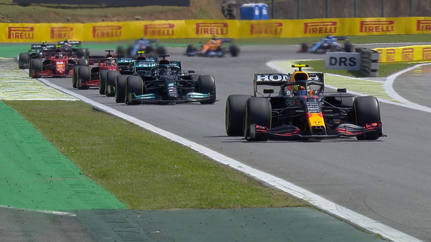 2021 São Paulo Grand Prix: Race restarts after safety car at Interlagos