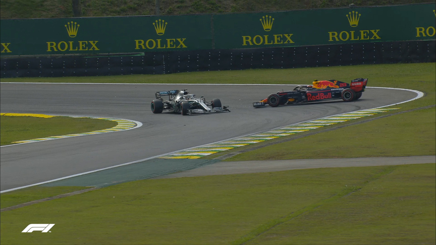 Brazil 2019: Hamilton spins Albon around and out of the podium