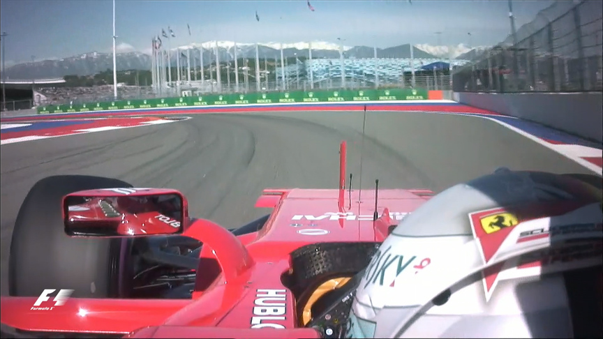 Onboard pole position lap - Sebastian Vettel, Russia 2017